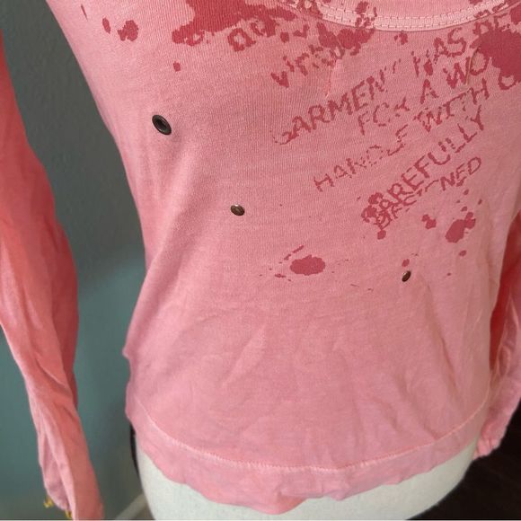 Y2K Scoop Back Ichi Coral Top - Picture 4 of 5